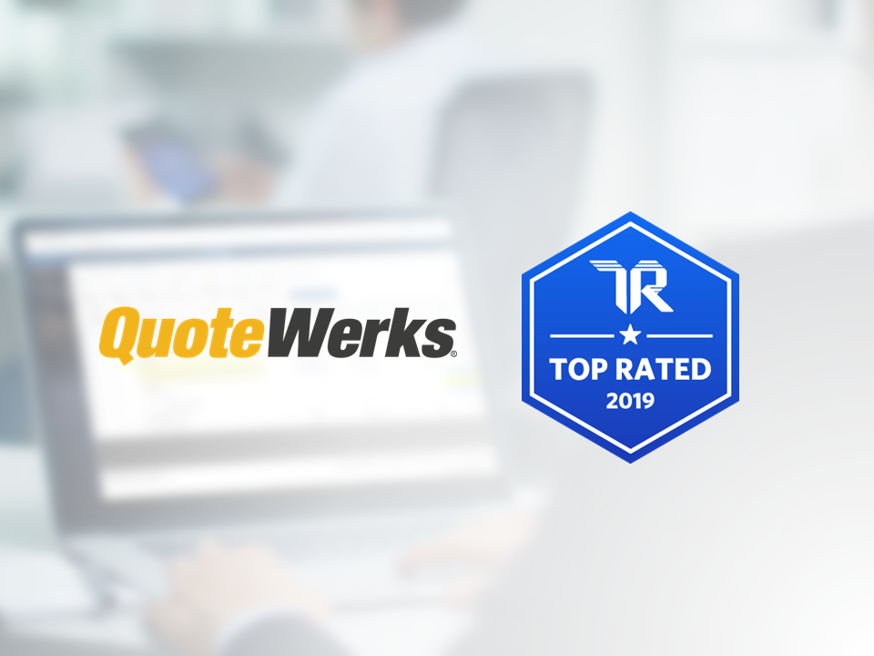 QuoteWerks Proposal Software Award from TrustRadius Top Rated 2019
