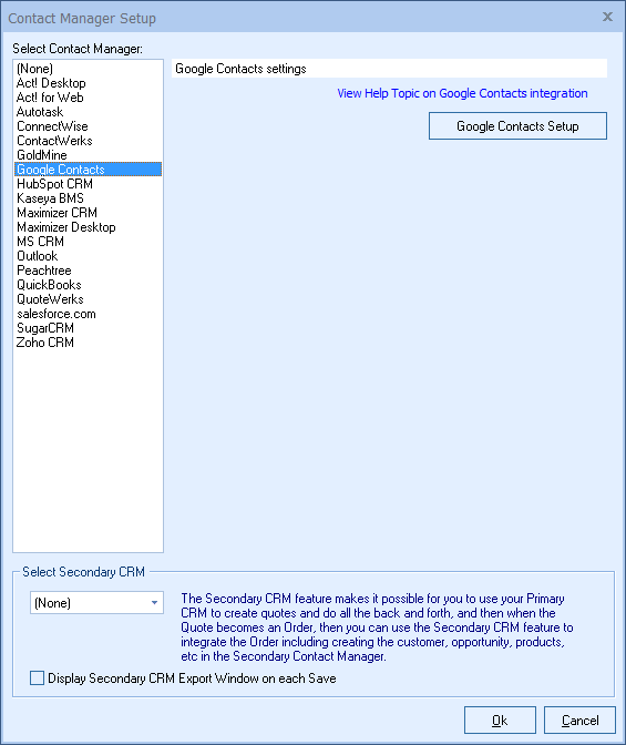 Google Contacts Integration