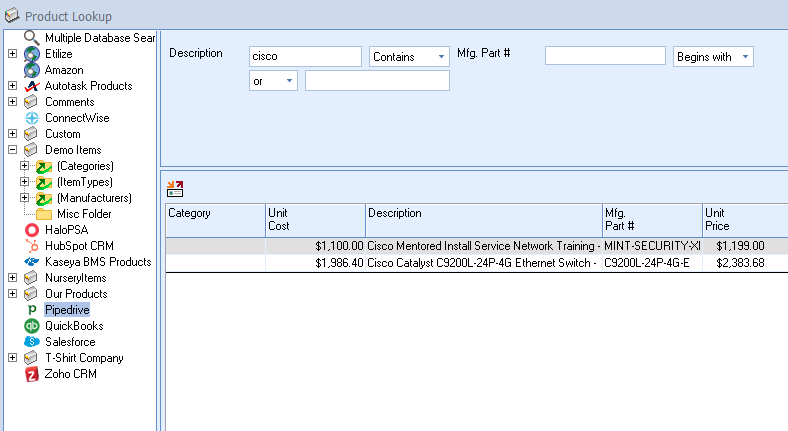 Use Pipedrive Products and Services in QuoteWerks