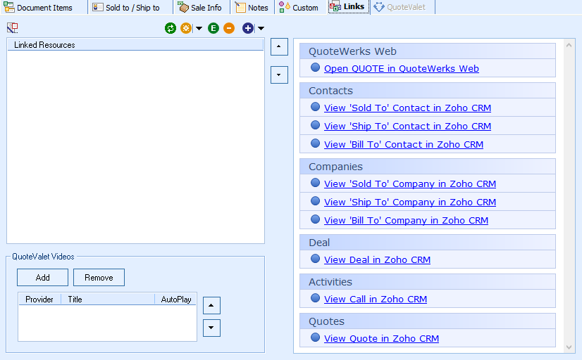 QuoteWerks is fully integrated with Zoho CRM