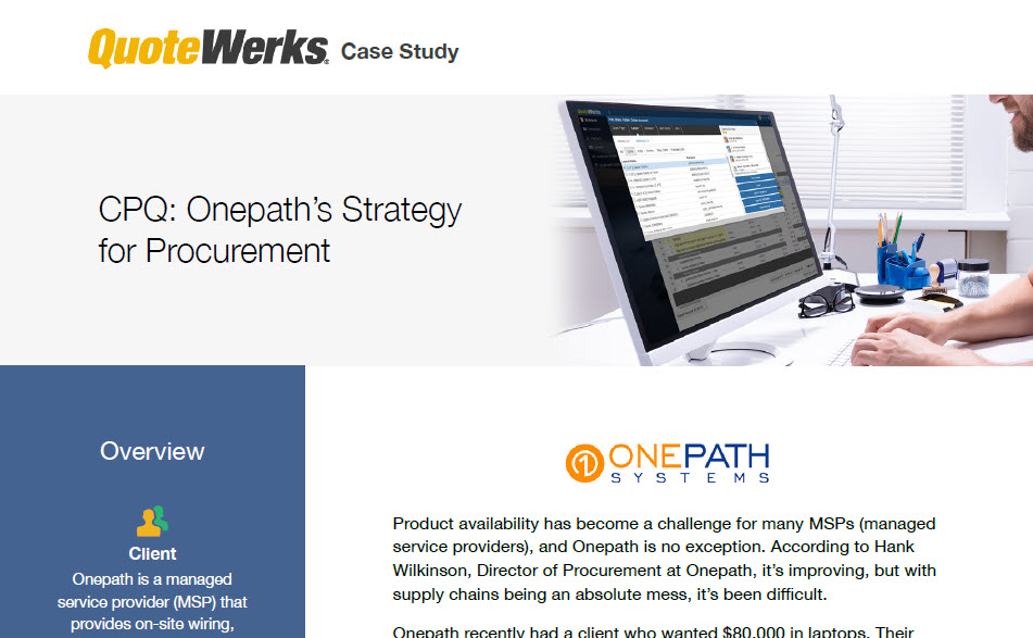 CPQ | Onepath's Strategy for Procurement
